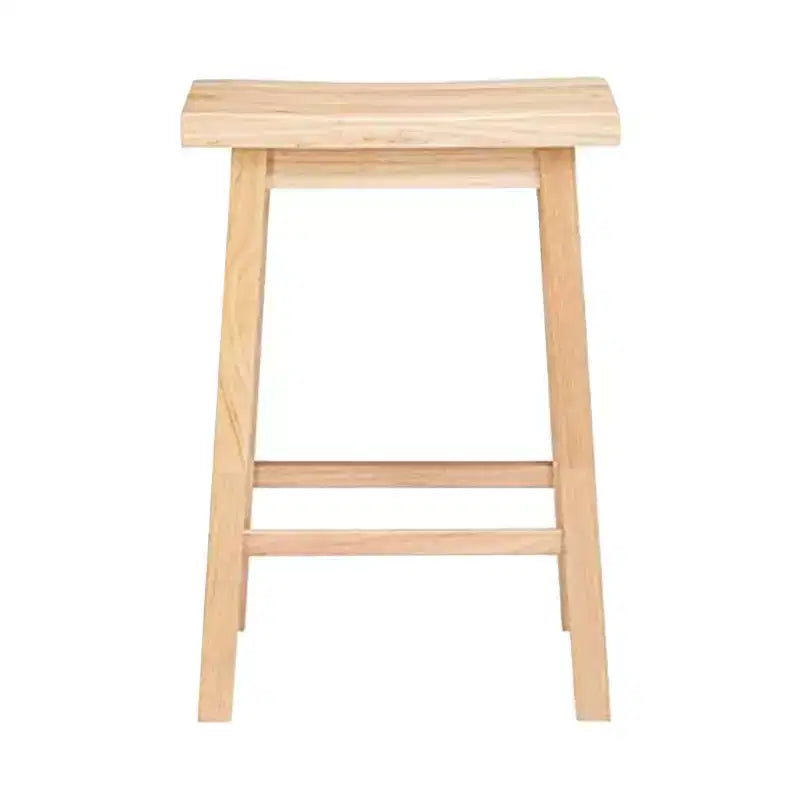 PJ Wood Sgabello Classico con Seduta a Sella, Alto 73 cm, per Banconi da Cucina, Case, Sale da Pranzo e Bar, con Seduta Senza Schienale, 4 Gambe Quadrate, Naturale (Confezione da 5)