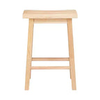 PJ Wood Sgabello Classico con Seduta a Sella, Alto 73 cm, per Banconi da Cucina, Case, Sale da Pranzo e Bar, con Seduta Senza Schienale, 4 Gambe Quadrate, Naturale (Confezione da 5)
