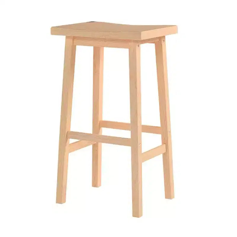 PJ Wood Sgabello Classico con Seduta a Sella, Alto 73 cm, per Banconi da Cucina, Case, Sale da Pranzo e Bar, con Seduta Senza Schienale, 4 Gambe Quadrate, Naturale (Confezione da 5)