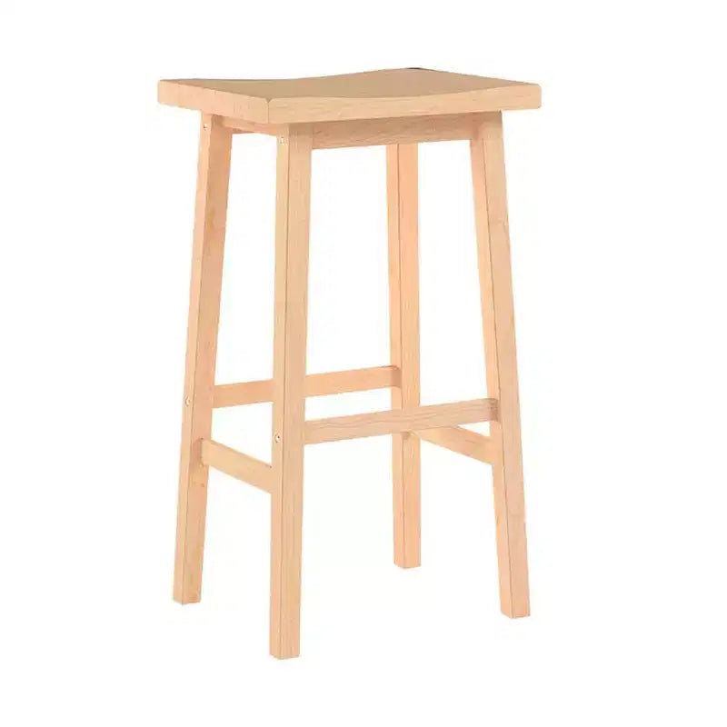 PJ Wood Sgabello Classico con Seduta a Sella, Alto 73 cm, per Banconi da Cucina, Case, Sale da Pranzo e Bar, con Seduta Senza Schienale, 4 Gambe Quadrate, Naturale (Confezione da 5)