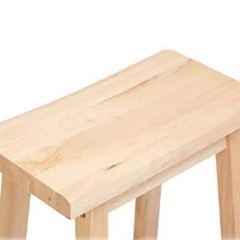 PJ Wood Sgabello Classico con Seduta a Sella, Alto 73 cm, per Banconi da Cucina, Case, Sale da Pranzo e Bar, con Seduta Senza Schienale, 4 Gambe Quadrate, Naturale (Confezione da 5)
