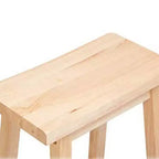 PJ Wood Sgabello Classico con Seduta a Sella, Alto 73 cm, per Banconi da Cucina, Case, Sale da Pranzo e Bar, con Seduta Senza Schienale, 4 Gambe Quadrate, Naturale (Confezione da 5)