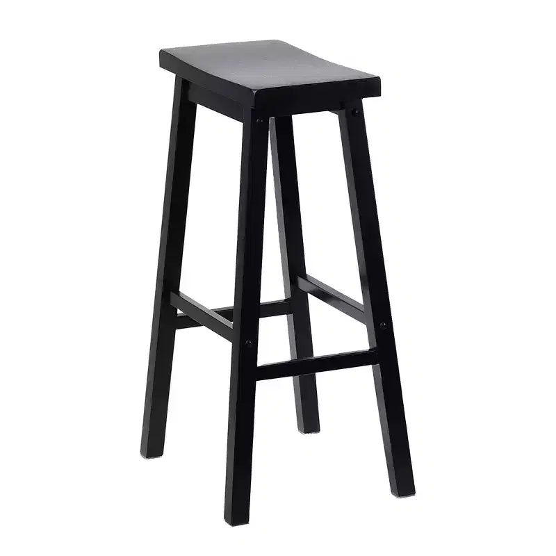 Sgabelli da cucina PJ Wood Classic con sedile a sella, altezza 74 cm, neri (confezione da 8)
