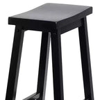 Sgabelli da cucina PJ Wood Classic con sedile a sella, altezza 74 cm, neri (confezione da 8)