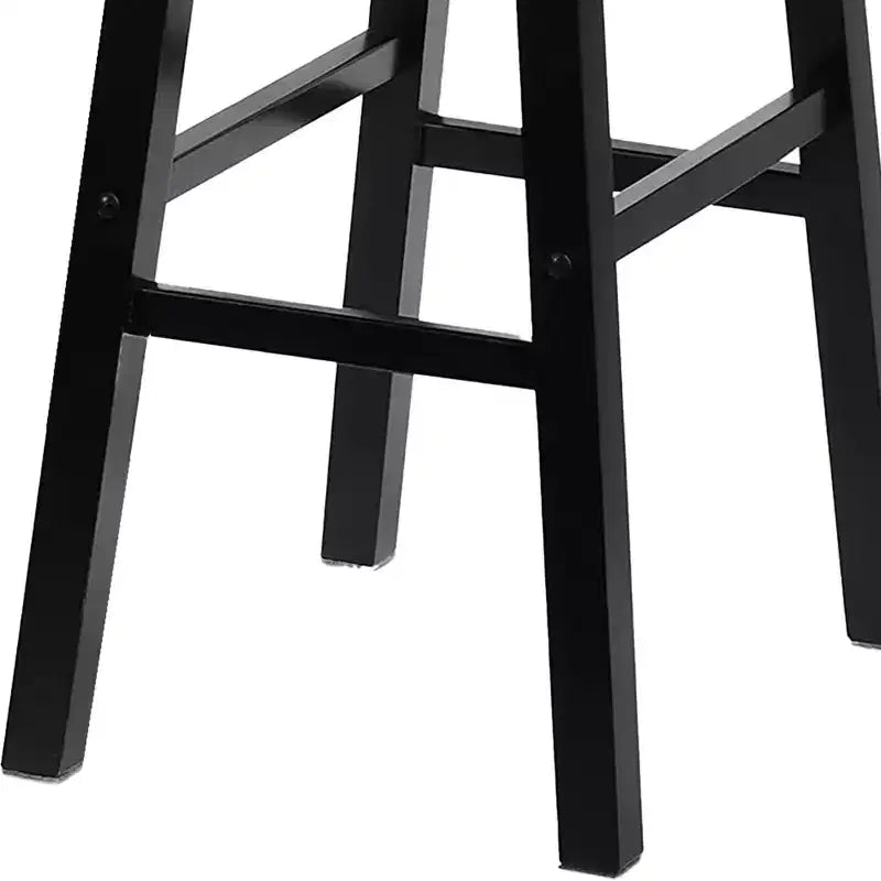Sgabelli da cucina PJ Wood Classic con sedile a sella, altezza 74 cm, neri (confezione da 8)