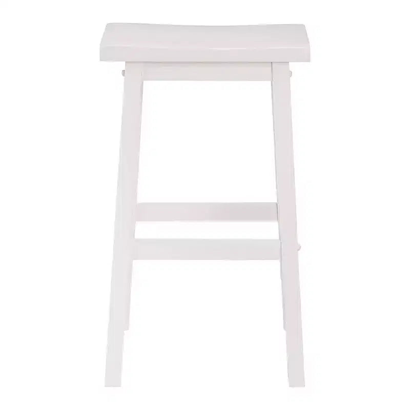 Sgabello da bar da cucina PJ Wood Classic, con seduta a sella, 74 cm, bianco (confezione da 10)