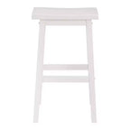 Sgabello da bar da cucina PJ Wood Classic, con seduta a sella, 74 cm, bianco (confezione da 10)