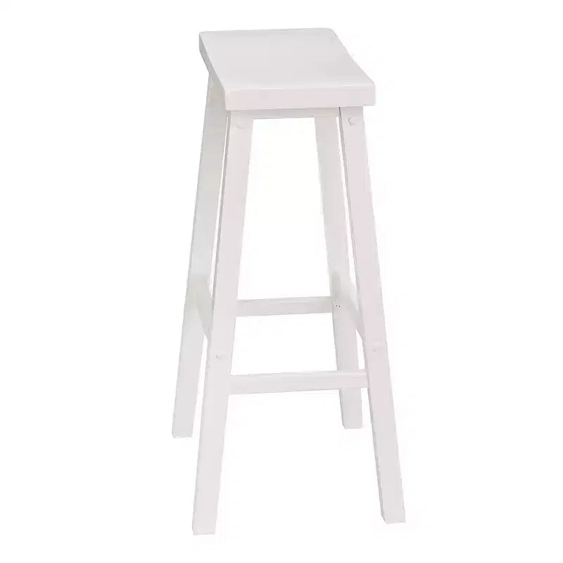 Sgabello da bar da cucina PJ Wood Classic, con seduta a sella, 74 cm, bianco (confezione da 10)