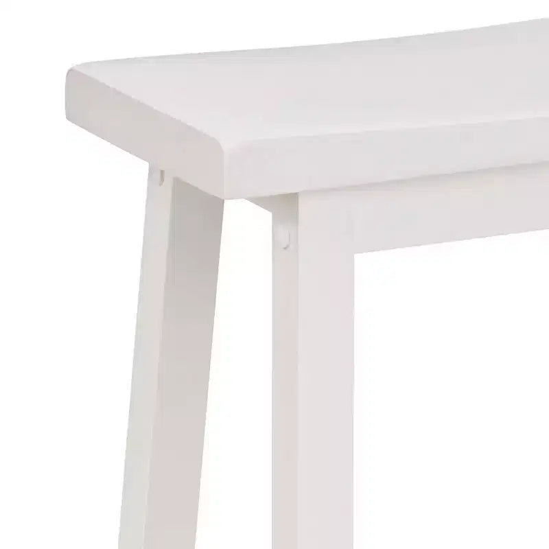 Sgabello da bar da cucina PJ Wood Classic, con seduta a sella, 74 cm, bianco (confezione da 10)