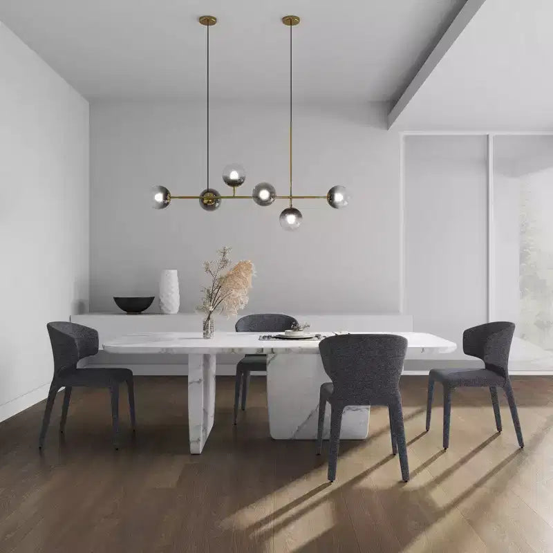 Set di 2 sedie da pranzo in tweed intrecciato moderno Conrad - Manhattan Comfort