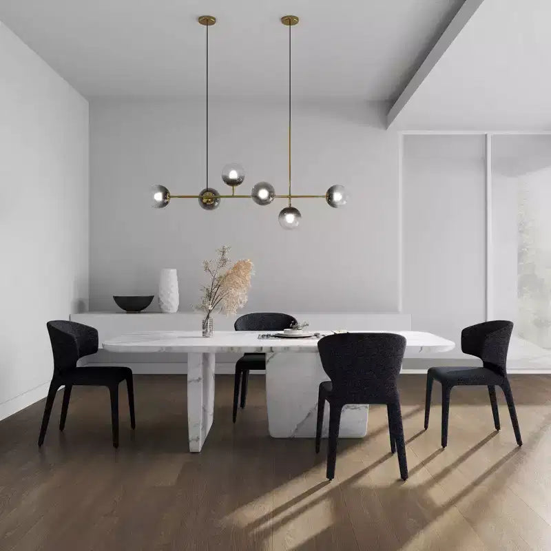 Set di 2 sedie da pranzo in tweed intrecciato moderno Conrad - Manhattan Comfort