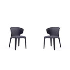 Set of 2 Conrad Modern Woven Tweed Dining Chairs - Manhattan Comfort