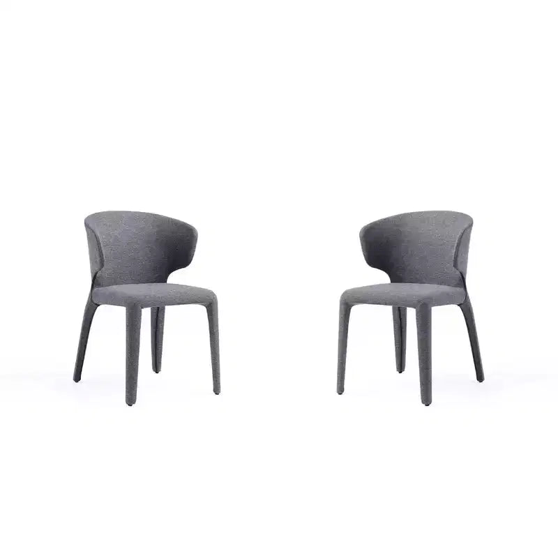 Set di 2 sedie da pranzo in tweed intrecciato moderno Conrad - Manhattan Comfort