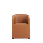 Set di 2 Poltrone da Pranzo Rotonde Moderne in Ecopelle Anna - Manhattan Comfort