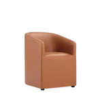 Set di 2 Poltrone da Pranzo Rotonde Moderne in Ecopelle Anna - Manhattan Comfort