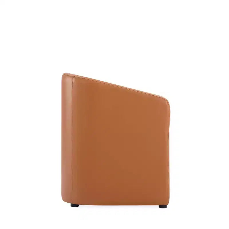 Set di 2 Poltrone da Pranzo Rotonde Moderne in Ecopelle Anna - Manhattan Comfort