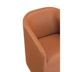 Set di 2 Poltrone da Pranzo Rotonde Moderne in Ecopelle Anna - Manhattan Comfort