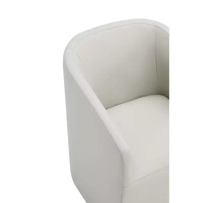 Set di 2 Poltrone da Pranzo Rotonde Moderne in Ecopelle Anna - Manhattan Comfort