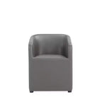 Set di 2 Poltrone da Pranzo Rotonde Moderne in Ecopelle Anna - Manhattan Comfort