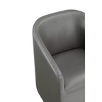 Set di 2 Poltrone da Pranzo Rotonde Moderne in Ecopelle Anna - Manhattan Comfort