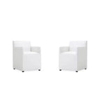 Set di 2 Poltrone da Pranzo Moderne Quadrata Anna in Ecopelle - Manhattan Comfort