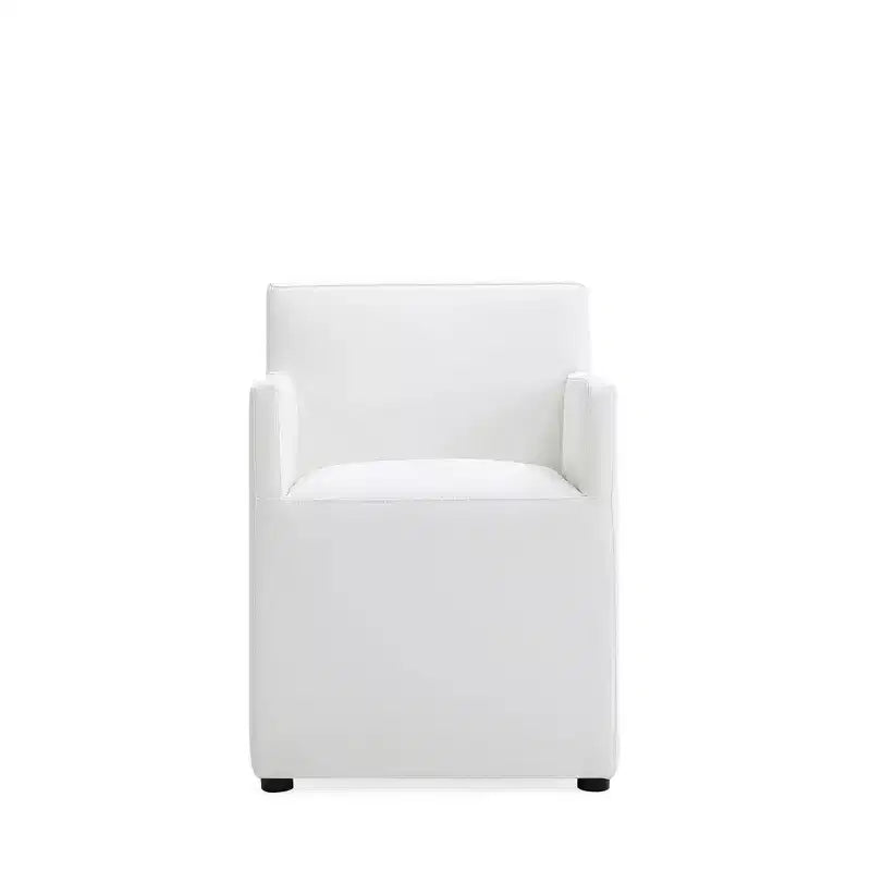 Set di 2 Poltrone da Pranzo Moderne Quadrata Anna in Ecopelle - Manhattan Comfort