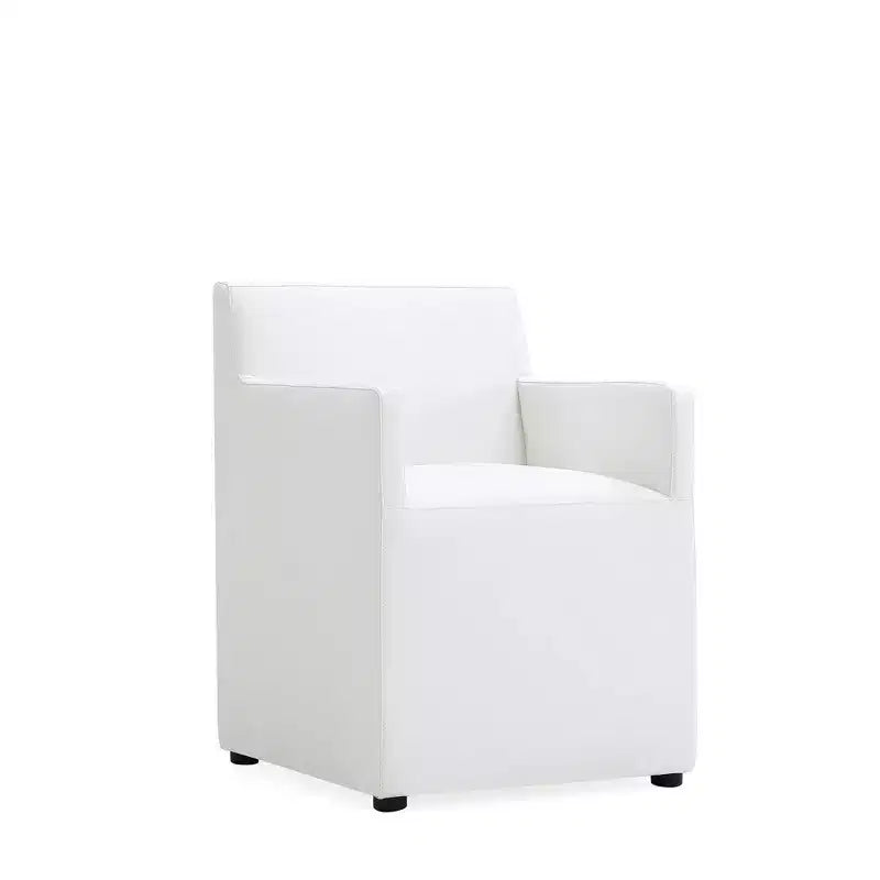 Set di 2 Poltrone da Pranzo Moderne Quadrata Anna in Ecopelle - Manhattan Comfort