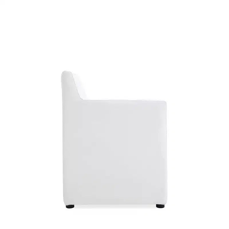 Set di 2 Poltrone da Pranzo Moderne Quadrata Anna in Ecopelle - Manhattan Comfort