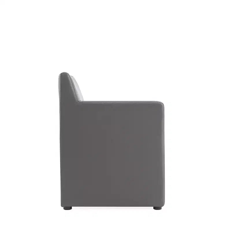 Set di 2 Poltrone da Pranzo Moderne Quadrata Anna in Ecopelle - Manhattan Comfort