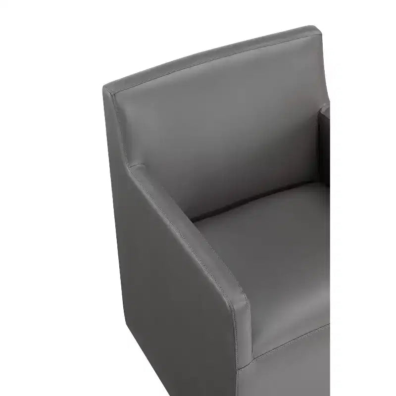Set di 2 Poltrone da Pranzo Moderne Quadrata Anna in Ecopelle - Manhattan Comfort