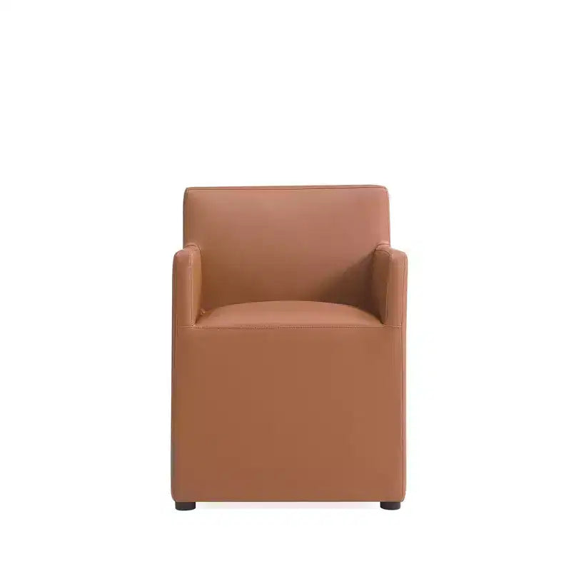 Set di 2 Poltrone da Pranzo Moderne Quadrata Anna in Ecopelle - Manhattan Comfort