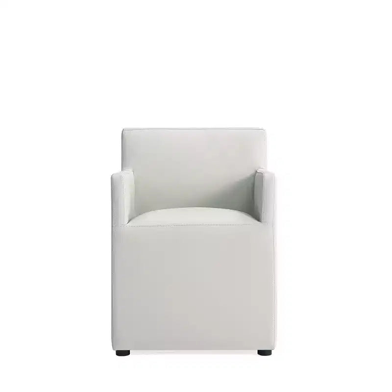 Set di 2 Poltrone da Pranzo Moderne Quadrata Anna in Ecopelle - Manhattan Comfort