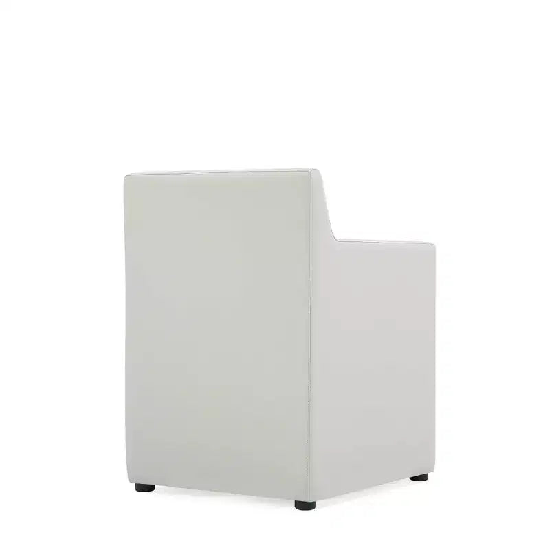 Set di 2 Poltrone da Pranzo Moderne Quadrata Anna in Ecopelle - Manhattan Comfort