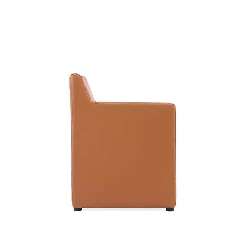Set di 2 Poltrone da Pranzo Moderne Quadrata Anna in Ecopelle - Manhattan Comfort