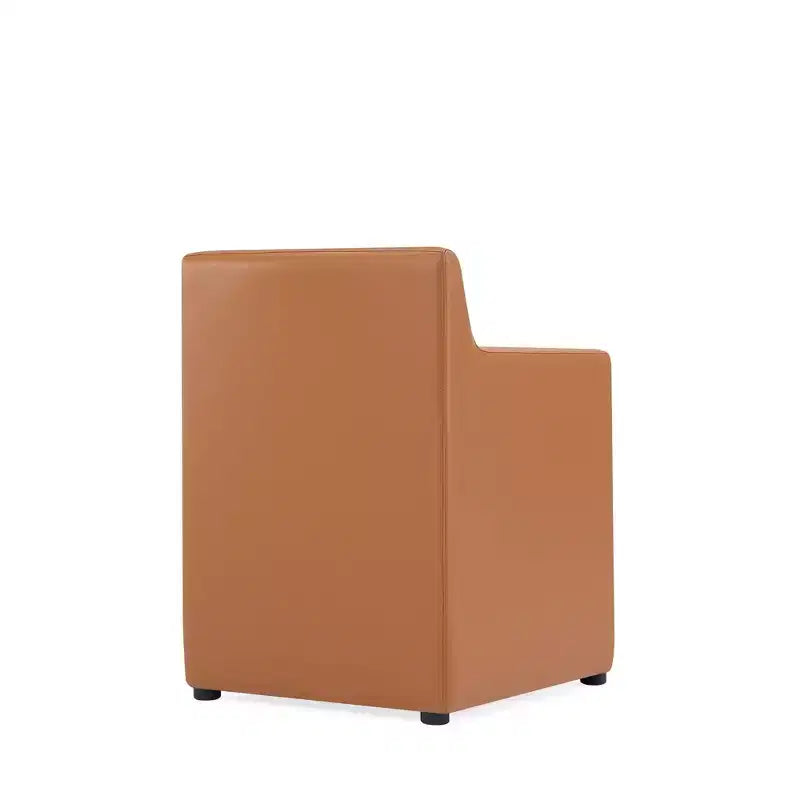 Set di 2 Poltrone da Pranzo Moderne Quadrata Anna in Ecopelle - Manhattan Comfort
