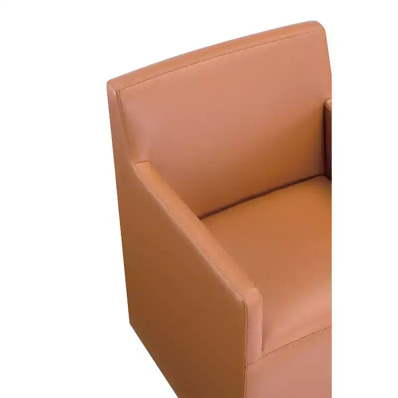 Set di 2 Poltrone da Pranzo Moderne Quadrata Anna in Ecopelle - Manhattan Comfort