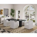 Set di 2 Poltrone da Pranzo Moderne Quadrata Anna in Ecopelle - Manhattan Comfort