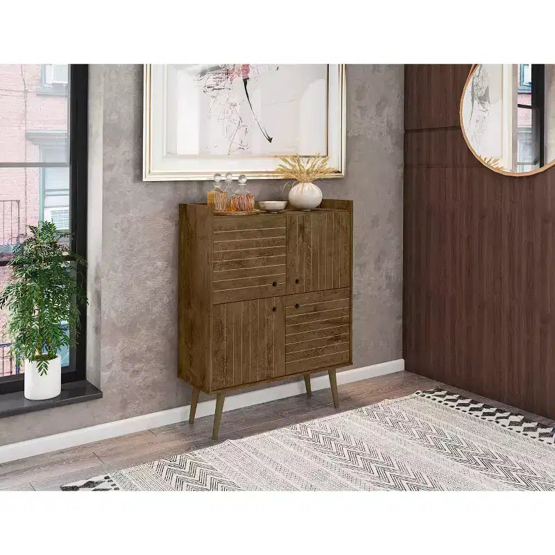 45.5 Bogart Mid-Century Modern 4 ripiani - Manhattan Comfort
