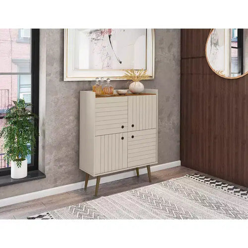 45.5 Bogart Mid-Century Modern 4 ripiani - Manhattan Comfort