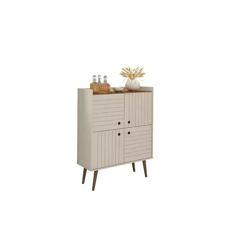 45.5 Bogart Mid-Century Modern 4 ripiani - Manhattan Comfort