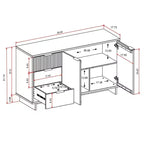 55.07 Credenza Moderna a 3 Cassetti Granville - Manhattan Comfort