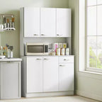 HOMCOM Credenza a buffet indipendente 71", Mobile da Cucina con 6 Ante, 3 Ripiani Regolabili e 1 Cassetto