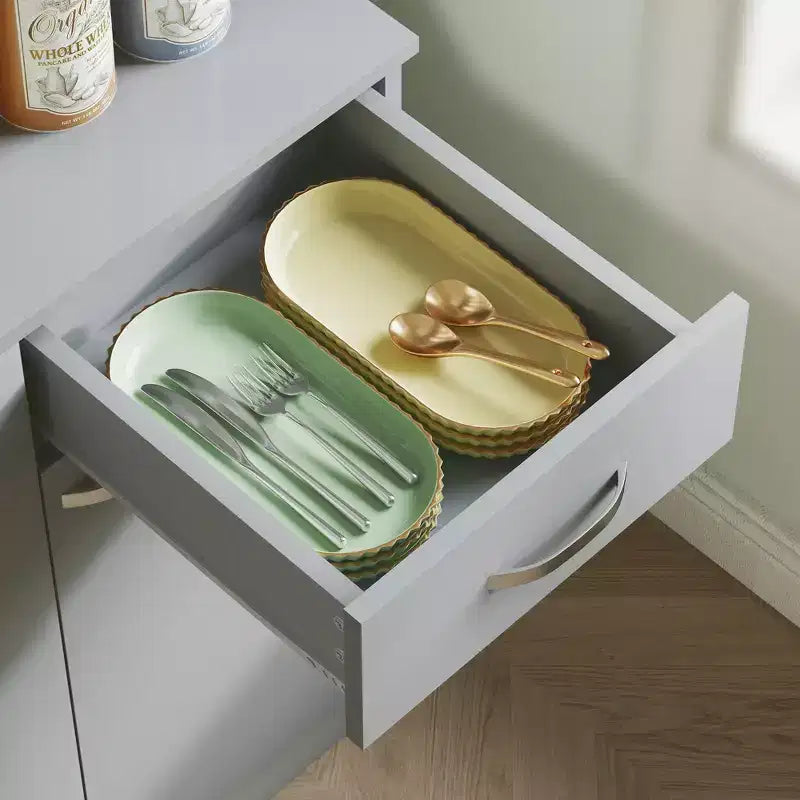 HOMCOM Credenza a buffet indipendente 71", Mobile da Cucina con 6 Ante, 3 Ripiani Regolabili e 1 Cassetto