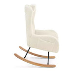 Sedia a Dondolo Teddy Tufted con Gambe in Gomma - ModernLuxe