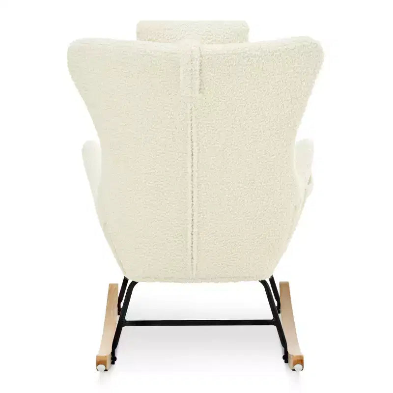Sedia a Dondolo Teddy Tufted con Gambe in Gomma - ModernLuxe