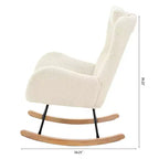 Sedia a Dondolo Teddy Tufted con Gambe in Gomma - ModernLuxe