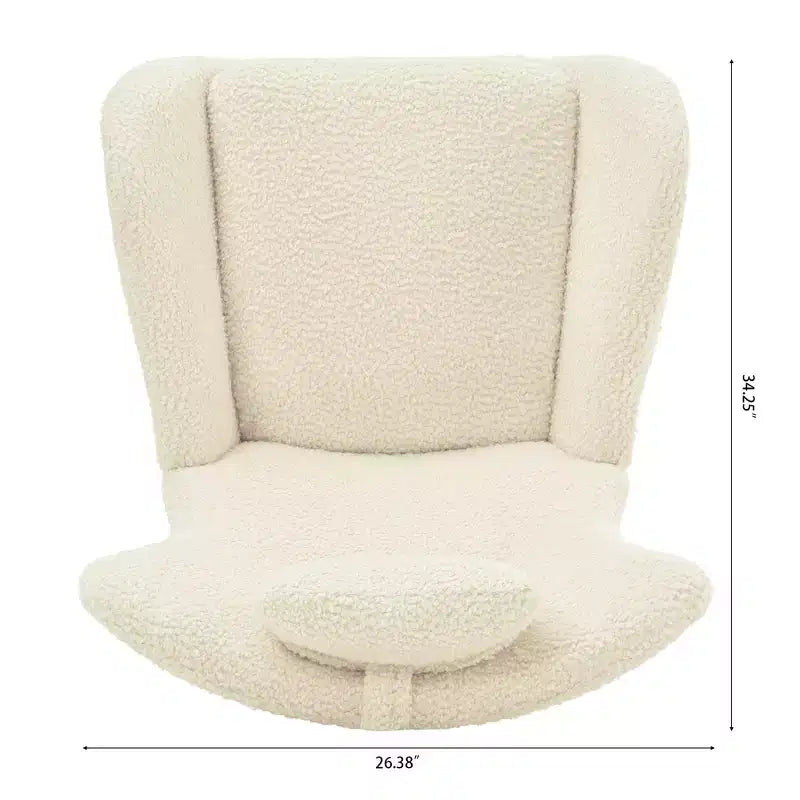 Sedia a Dondolo Teddy Tufted con Gambe in Gomma - ModernLuxe