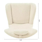 Sedia a Dondolo Teddy Tufted con Gambe in Gomma - ModernLuxe