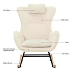 Sedia a Dondolo Teddy Tufted con Gambe in Gomma - ModernLuxe