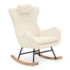 Sedia a Dondolo Teddy Tufted con Gambe in Gomma - ModernLuxe